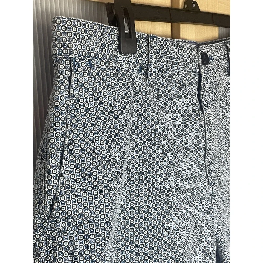 Banana Republic Men's Aiden‎ Shorts 34 Golf Blue Graphic Athletic Chino Preppy